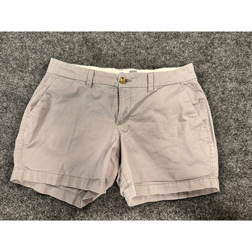 #67 Old Navy Khaki Chino Shorts Women‎ Size 4 Stretch Beige Summer Mid Rise